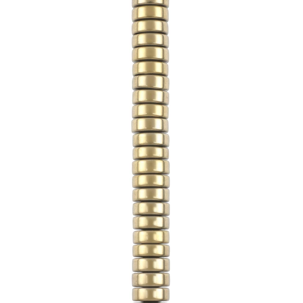 12 Pack: Gold Hematite Heishi Beads by Bead Landing™